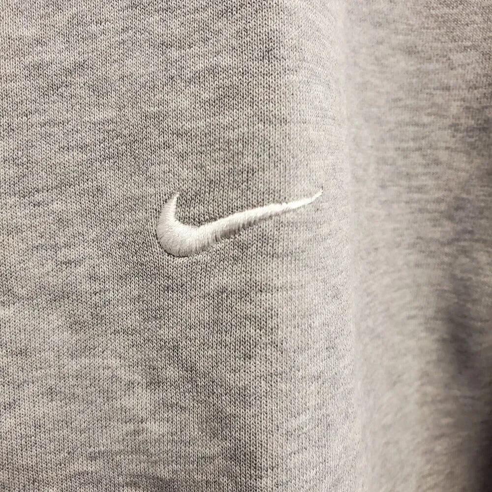 NIKE Sweater Mens XL Gray Swoosh Athletic Activewear Sweatshirt Slight Distress